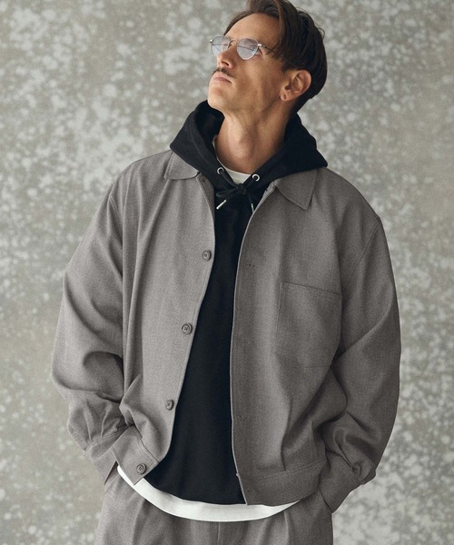 THEOREM(セオレム)の「mj11160- Wool-like Sharky Worker Jacket ワークジャケット(TRM-T7367)(その他アウター・メンズ・グレー/ブラック/ブラウン・M/L/XL)」の10枚目の写真