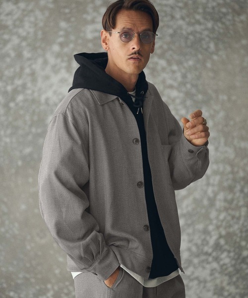 THEOREM(セオレム)の「mj11160- Wool-like Sharky Worker Jacket ワークジャケット(TRM-T7367)(その他アウター・メンズ・グレー/ブラック/ブラウン・M/L/XL)」の11枚目の写真