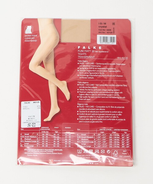 FALKE（ファルケ）の「＜FALKE＞ PureMatt20Tights（タイツ/ストッキング・レディース・ナチュラル/ブラック/ダークブラウン/ネイビー・FREE）」の13枚目の写真
