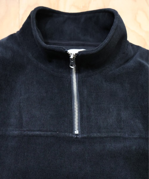 many men many mind（メニーメンメニーマインド）の「MANYMENMANYMINDS / カットコーデュロイ/ハーフZIP（スウェット・メンズ・ベージュ/ブラック・LARGE/X-LARGE/MEDIUM）」の8枚目の写真