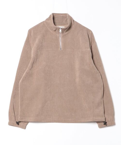 many men many mind（メニーメンメニーマインド）の「MANYMENMANYMINDS / カットコーデュロイ/ハーフZIP（スウェット・メンズ・ベージュ/ブラック・LARGE/X-LARGE/MEDIUM）」の4枚目の写真