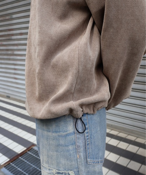 many men many mind（メニーメンメニーマインド）の「MANYMENMANYMINDS / カットコーデュロイ/ハーフZIP（スウェット・メンズ・ベージュ/ブラック・LARGE/X-LARGE/MEDIUM）」の21枚目の写真