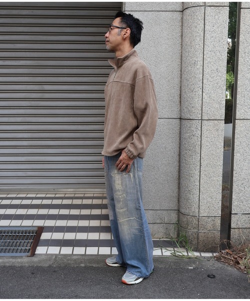 many men many mind（メニーメンメニーマインド）の「MANYMENMANYMINDS / カットコーデュロイ/ハーフZIP（スウェット・メンズ・ベージュ/ブラック・LARGE/X-LARGE/MEDIUM）」の17枚目の写真