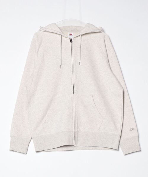 FRUIT OF THE LOOM（フルーツオブザルーム）の「【FRUIT OF THE LOOM】BASIC SWEAT ZIP UP HOODIE（パーカー・メンズ・ネイビー/杢グレー/ブラック/アイボリー・X-LARGE/LARGE）」の2枚目の写真