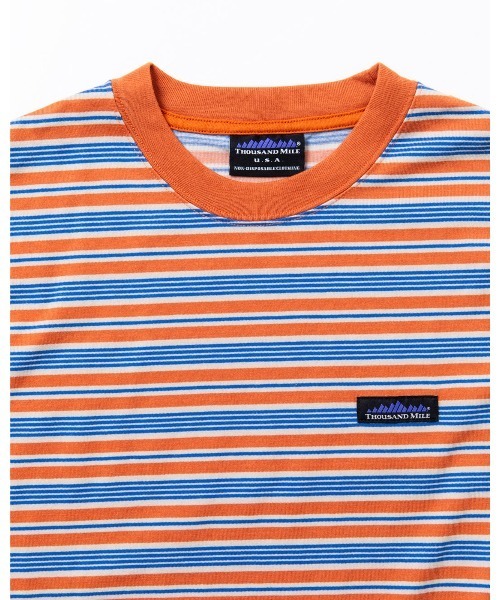 THOUSAND MILE（サウザンドマイル）の「[L's]FRENCH SLEEVE OP BORDER T/C JERSEY/フレンチスリーブワンピース ボーダー（ワンピース・レディース・ブルー系その他/オレンジ系その他・FREE）」の9枚目の写真