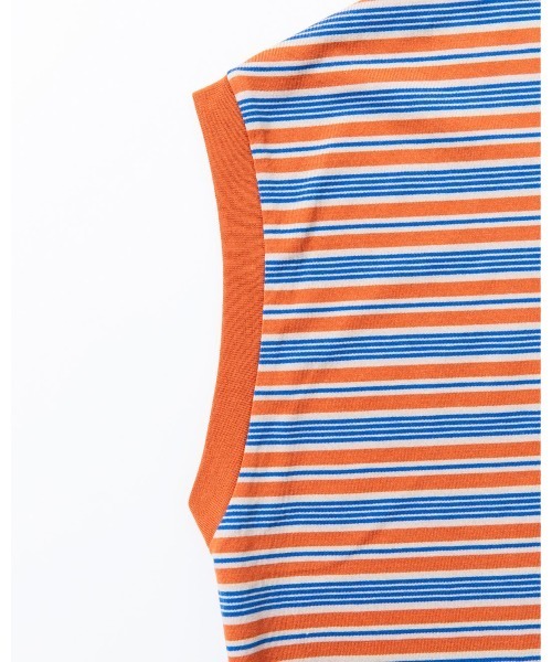 THOUSAND MILE（サウザンドマイル）の「[L's]FRENCH SLEEVE OP BORDER T/C JERSEY/フレンチスリーブワンピース ボーダー（ワンピース・レディース・ブルー系その他/オレンジ系その他・FREE）」の11枚目の写真
