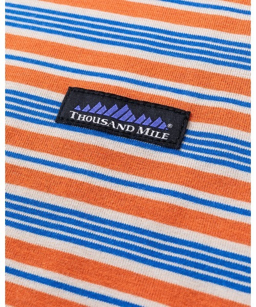 THOUSAND MILE（サウザンドマイル）の「[L's]FRENCH SLEEVE OP BORDER T/C JERSEY/フレンチスリーブワンピース ボーダー（ワンピース・レディース・ブルー系その他/オレンジ系その他・FREE）」の10枚目の写真