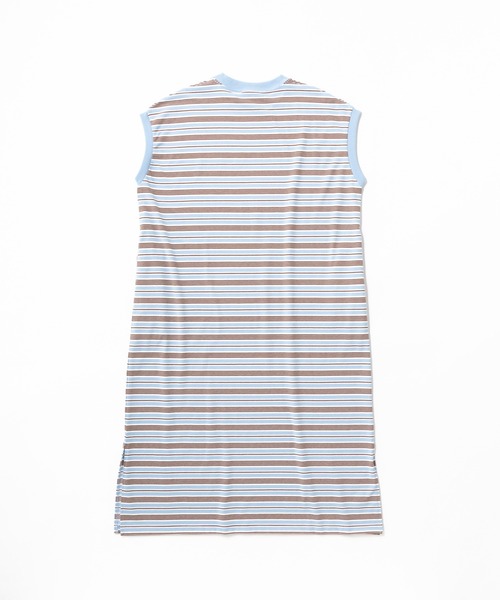 THOUSAND MILE（サウザンドマイル）の「[L's]FRENCH SLEEVE OP BORDER T/C JERSEY/フレンチスリーブワンピース ボーダー（ワンピース・レディース・ブルー系その他/オレンジ系その他・FREE）」の7枚目の写真