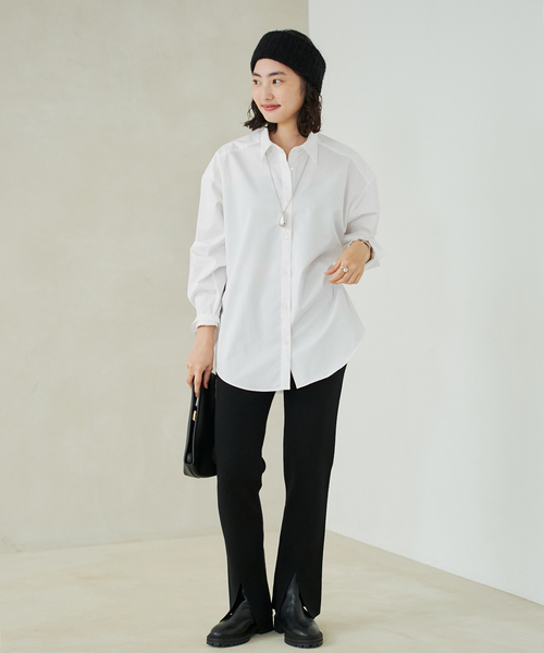 plage（プラージュ）の「PEACH COTTON シャツ（シャツ/ブラウス・レディース・サックスブルー/ホワイト・FREE）」の21枚目の写真