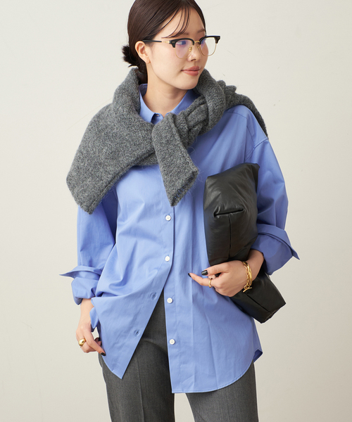 plage（プラージュ）の「PEACH COTTON シャツ（シャツ/ブラウス・レディース・サックスブルー/ホワイト・FREE）」の6枚目の写真