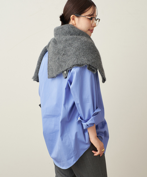 plage（プラージュ）の「PEACH COTTON シャツ（シャツ/ブラウス・レディース・サックスブルー/ホワイト・FREE）」の5枚目の写真