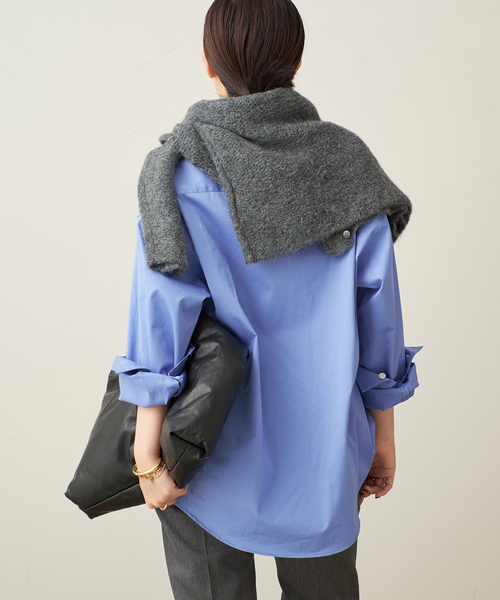 plage（プラージュ）の「PEACH COTTON シャツ（シャツ/ブラウス・レディース・サックスブルー/ホワイト・FREE）」の9枚目の写真