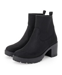 SHOO・LA・RUE | ヒールアップ ハキクチニットブーツ(ブーツ)