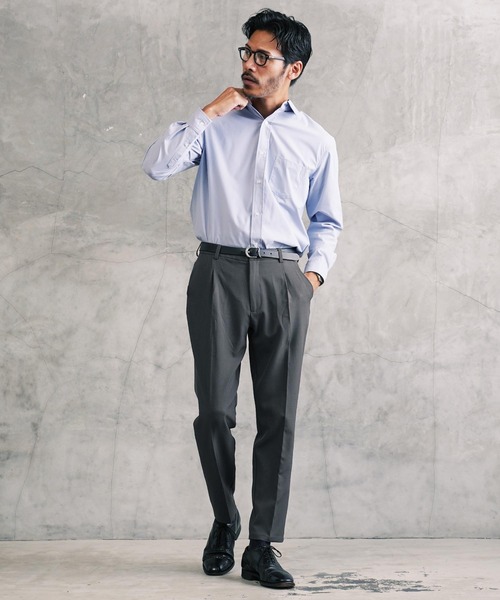 jiggys shop(ジギーズショップ)の「TPU フレックス ストレッチ タックテーパードパンツ スラックス(スラックス・メンズ・グレー系その他/ブラック/グレー/ネイビー/ライトグレー・MEDIUM/X-LARGE/SMALL/LARGE)」の22枚目の写真