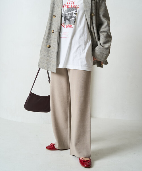 セール】限定展開 ニット ワイド イージーパンツ（その他パンツ