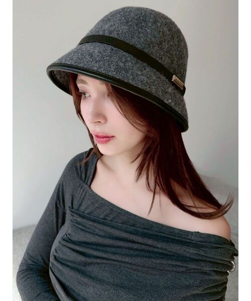 RESEXXY（リゼクシー）の「フェルトベルハット（ハット・レディース・チャコールグレー/ブラック/ベージュ・FREE）」の4枚目の写真