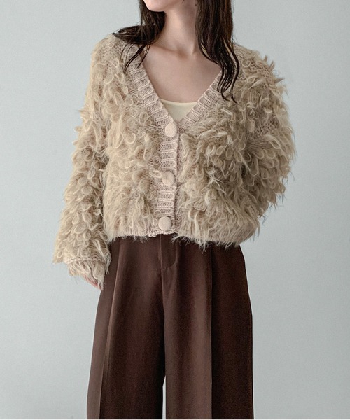 on:nue】[着用動画あり！] ループフリンジニットカーディガン /2025 AW