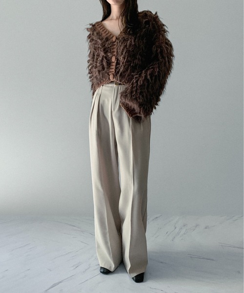 on:nue（オンニュ）の「【on:nue】[お気に入り登録数4,000突破！][着用動画あり！] ループフリンジニットカーディガン（カーディガン/ボレロ・レディース・ベージュ/ブラウン/カーキ/アイボリー・FREE）」の16枚目の写真