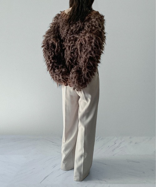 on:nue（オンニュ）の「【on:nue】[お気に入り登録数4,000突破！][着用動画あり！] ループフリンジニットカーディガン（カーディガン/ボレロ・レディース・ベージュ/ブラウン/カーキ/アイボリー・FREE）」の19枚目の写真