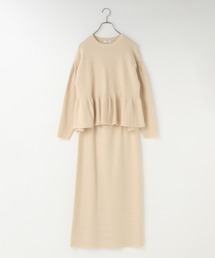 LOWRYS FARM | ペプラムニットＳＥＴＵＰ  580821(ワンピース)