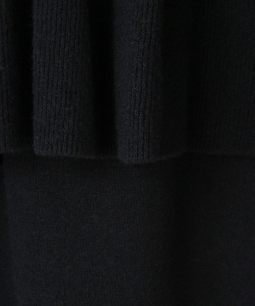 LOWRYS FARM（ローリーズファーム）の「ペプラムニットＳＥＴＵＰ  580821（ワンピース・レディース・ブラック/アイボリー/ブラウン・FREE）」の9枚目の写真