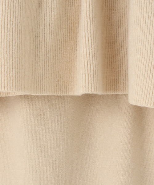 LOWRYS FARM（ローリーズファーム）の「ペプラムニットＳＥＴＵＰ  580821（ワンピース・レディース・ブラック/アイボリー/ブラウン・FREE）」の7枚目の写真