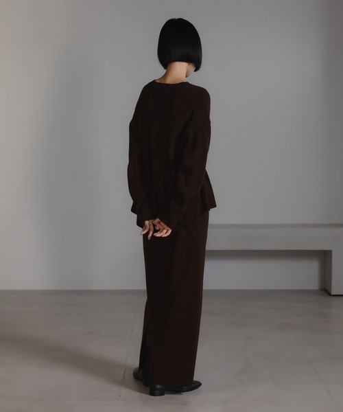 LOWRYS FARM（ローリーズファーム）の「ペプラムニットＳＥＴＵＰ  580821（ワンピース・レディース・ブラック/アイボリー/ブラウン・FREE）」の22枚目の写真