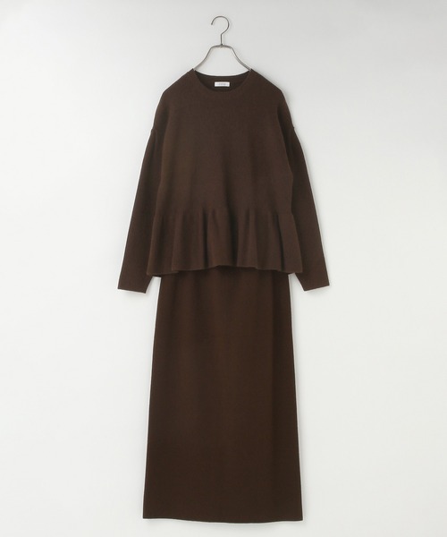 LOWRYS FARM（ローリーズファーム）の「ペプラムニットＳＥＴＵＰ  580821（ワンピース・レディース・ブラック/アイボリー/ブラウン・FREE）」の20枚目の写真