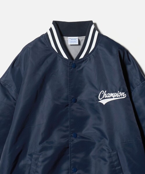 Champion（チャンピオン）の「＜Champion＞サテン ベースボール ジャケット（その他アウター・レディース・ネイビー・M）」の3枚目の写真