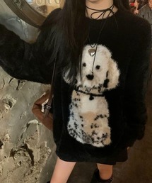 CANVAS+（キャンバスプラス）の「【CANVAS＋】ワンちゃんシャギーニットトップス（ニット/セーター）」