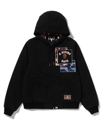 Aape エーエイプ　デニムジャケット カモフラージュフード付き　ベイプスタ ア ベイシング エイプ A BATHING APE カモフラ柄フード ドッキング