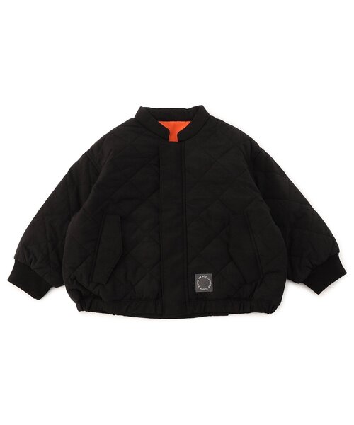 BREEZE（ブリーズ）の「【ジュニア対応】リバーシブルキルト&切替ジャケット（テーラードジャケット・キッズ・アイボリー/ブラック・90/110/120/80/100/130/140）」の2枚目の写真