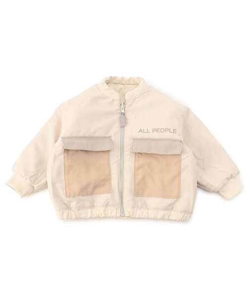 BREEZE（ブリーズ）の「【ジュニア対応】リバーシブルキルト&切替ジャケット（テーラードジャケット・キッズ・アイボリー/ブラック・90/110/120/80/100/130/140）」の13枚目の写真