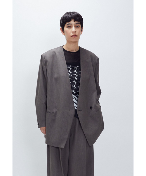 1er Arrondissement(プルミエアロンディスモン)の「杢ツイルオーバーショルダージャケット(その他アウター・レディース・カーキ・36/38)」の1枚目の写真