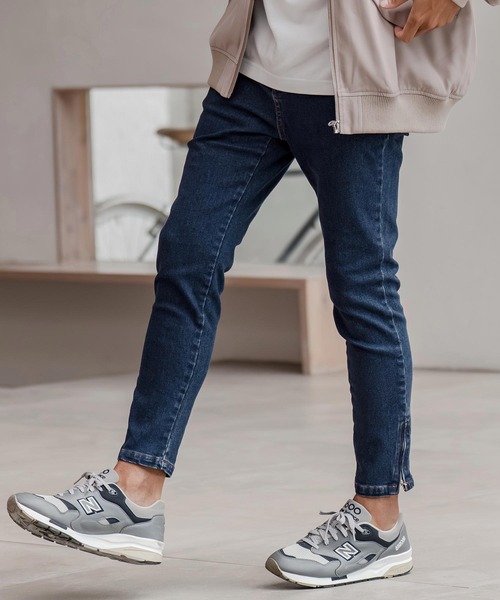 CAMBIO（カンビオ）の「mp14291-裾ZIPデニムテーパードパンツ(HLCM0221