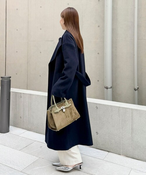 NOLLEY’S Sophi(ノーリーズソフィ)の「【一部WEB限定色】アンゴラビーバーベルテッドロングコート(その他アウター・レディース・ネイビー/ベージュ/キャメル/チャコールグレー・36/38)」の21枚目の写真