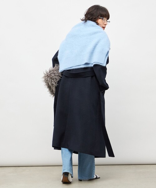 一部WEB限定色】アンゴラビーバーベルテッドロングコート（その他