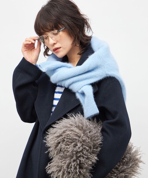 アンゴラビーバーベルテッドロングコート（その他アウター）｜NOLLEY'S