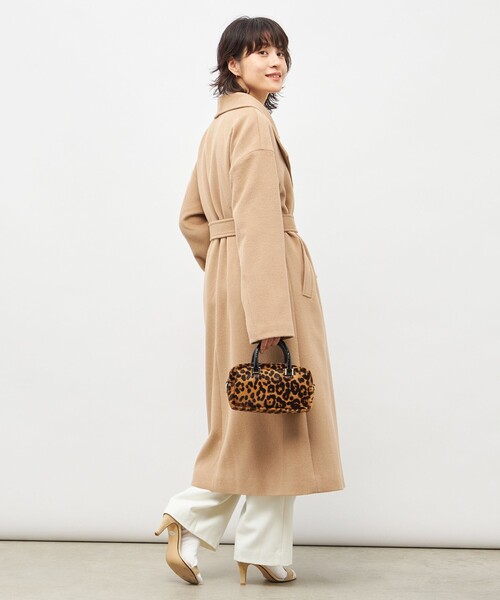 限界お値下げ❗️超美品OLD ENGLAND オルテメックスインナーロングコート セール】【新色追加】ベルト付きフェイクウールロングコート（ステン