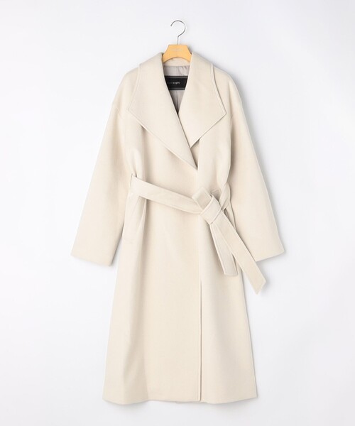 アンゴラビーバーベルテッドロングコート（その他アウター）｜NOLLEY'S