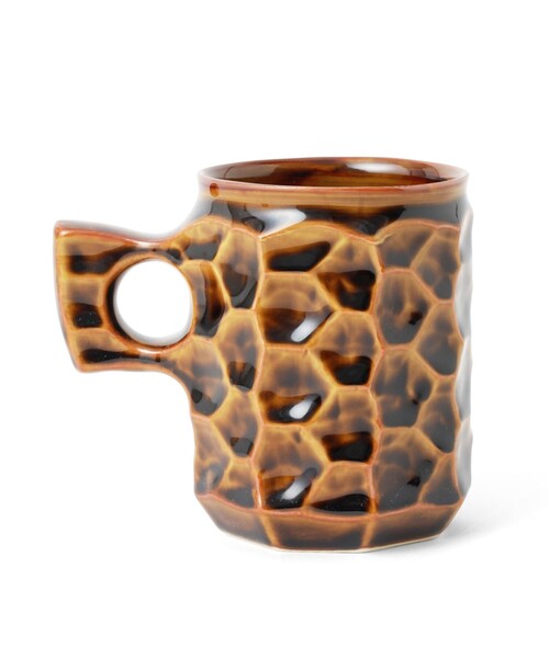TOKYO CULTUART by BEAMS（トウキョウカルチャートバイビームス）の「AKIHIRO WOODWORKS × ONE KILN / jincup Ceramic L WoodGraze（グラス/マグカップ/タンブラー・レディース・ブラウン・ONE SIZE）」の2枚目の写真