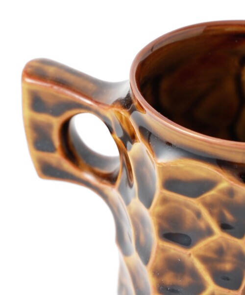 TOKYO CULTUART by BEAMS（トウキョウカルチャートバイビームス）の「AKIHIRO WOODWORKS × ONE KILN / jincup Ceramic L WoodGraze（グラス/マグカップ/タンブラー・レディース・ブラウン・ONE SIZE）」の3枚目の写真
