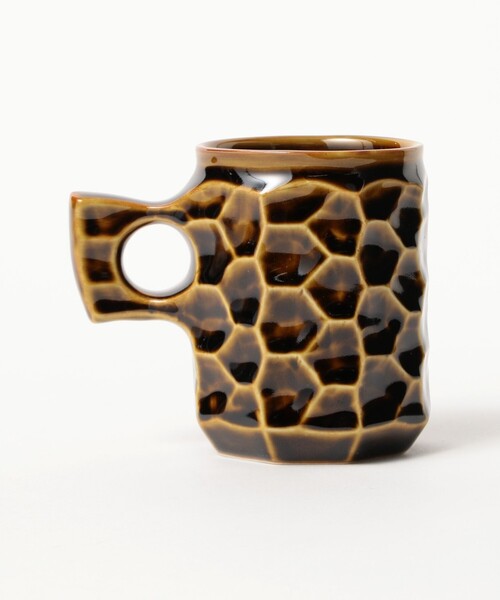 TOKYO CULTUART by BEAMS（トウキョウカルチャートバイビームス）の「AKIHIRO WOODWORKS × ONE KILN / jincup Ceramic L WoodGraze（グラス/マグカップ/タンブラー・レディース・ブラウン・ONE SIZE）」の8枚目の写真