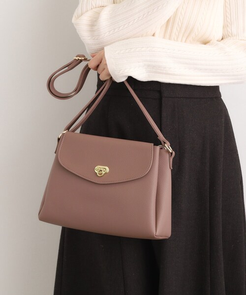 grove（グローブ）の「人間工学フラップ3層ショルダー（ショルダーバッグ・レディース・シルバー系その他/ライトグレー/ピンク系/ブラック・00）」の4枚目の写真