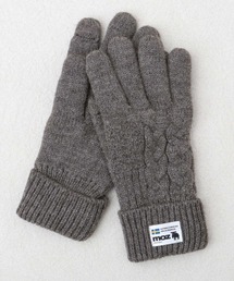 moz(モズ)の5本指 3柄編み ニットグローブ 手袋 ダイレクトタッチ仕様(手袋)