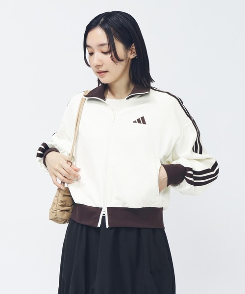 adidas（アディダス）の「【adidas×アルペン限定モデル】アディダス adidas ワッフル ルーズフィット トラックトップ（ブルゾン・レディース・オフホワイト/スモークピンク・S/M/L/XL）」の9枚目の写真