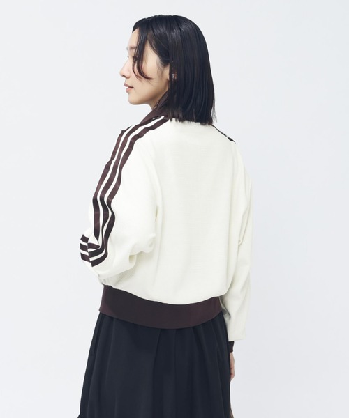 adidas（アディダス）の「【adidas×アルペン限定モデル】アディダス adidas ワッフル ルーズフィット トラックトップ（ブルゾン・レディース・オフホワイト/スモークピンク・S/M/L/XL）」の11枚目の写真