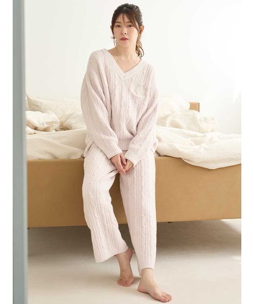 ケーブルニットセットアップ（ルームウェア/パジャマ）｜SNIDEL HOME