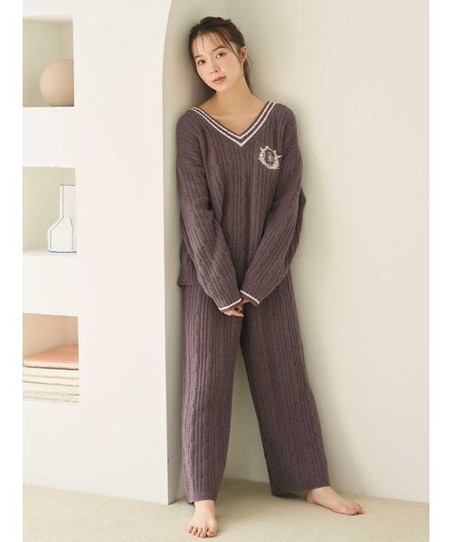 ケーブルニットセットアップ（ルームウェア/パジャマ）｜SNIDEL HOME