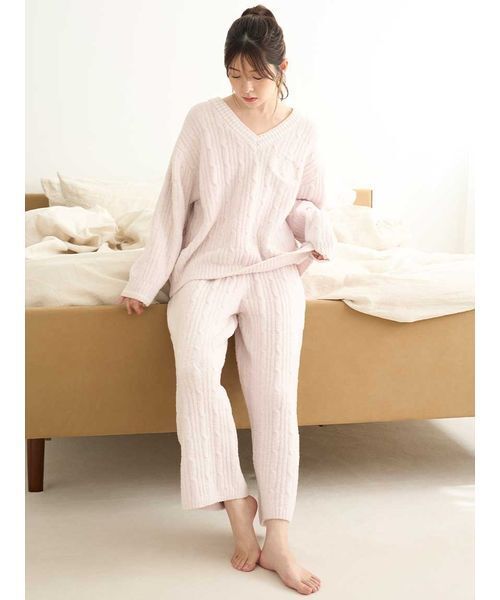SNIDEL  ルームウェアセット ケーブルニットセットアップ（ルームウェア/パジャマ）｜SNIDEL HOME